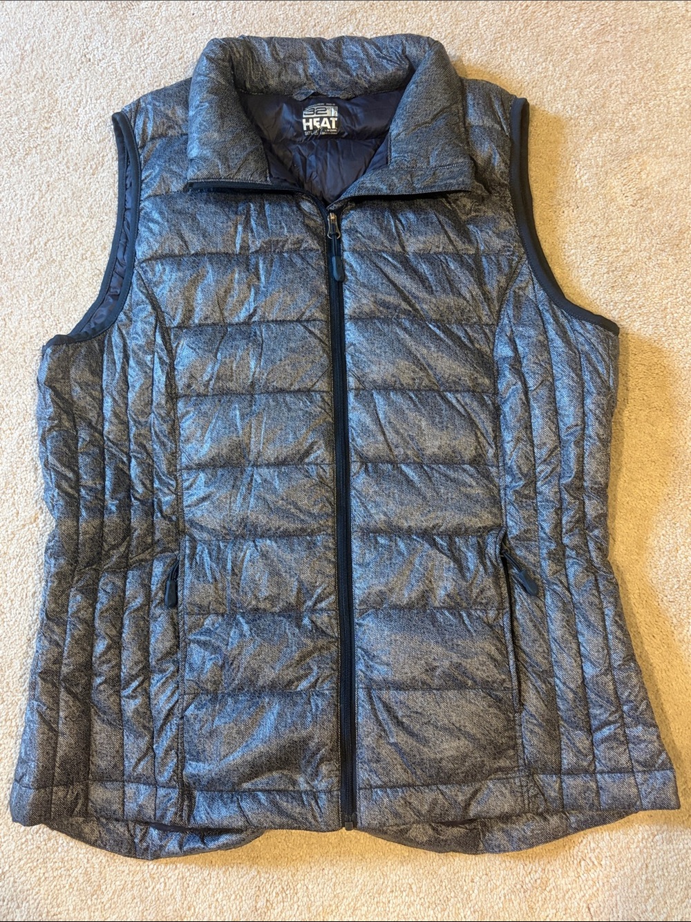 32 Degrees women’s medium blue quilted packable puffer vest